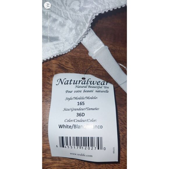 Trulife 165 Naturalwear  Maria All Over Lace Style Softcup NEW  with tags. WHITE - Picture 4 of 6